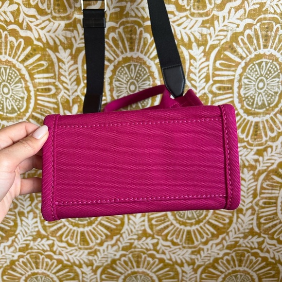 Marc Jacobs Canvas Standard Supply Crossbody Strap Small Tote Bag Lipstick Pink - Picture 9 of 12